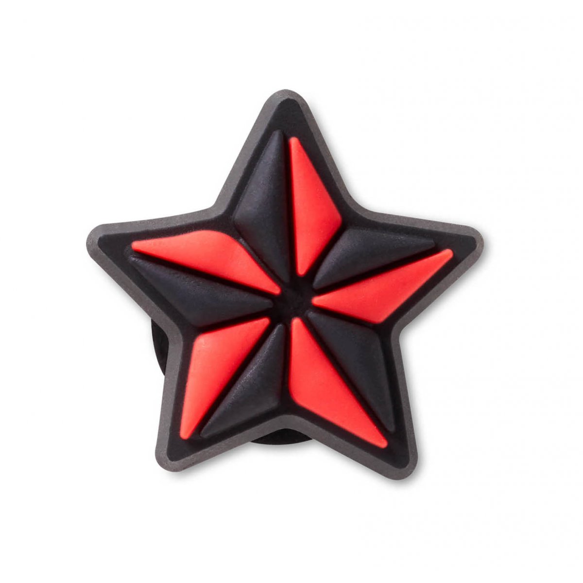 Black and red star tattoo